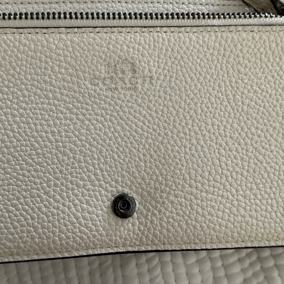 New Coach Ivory Studded Wallet on a Chain - Picture 6 of 11